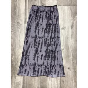 Hot Topic Y2K Style Dark Grey Wash Mesh Midi Skirt Whimsy goth size XS